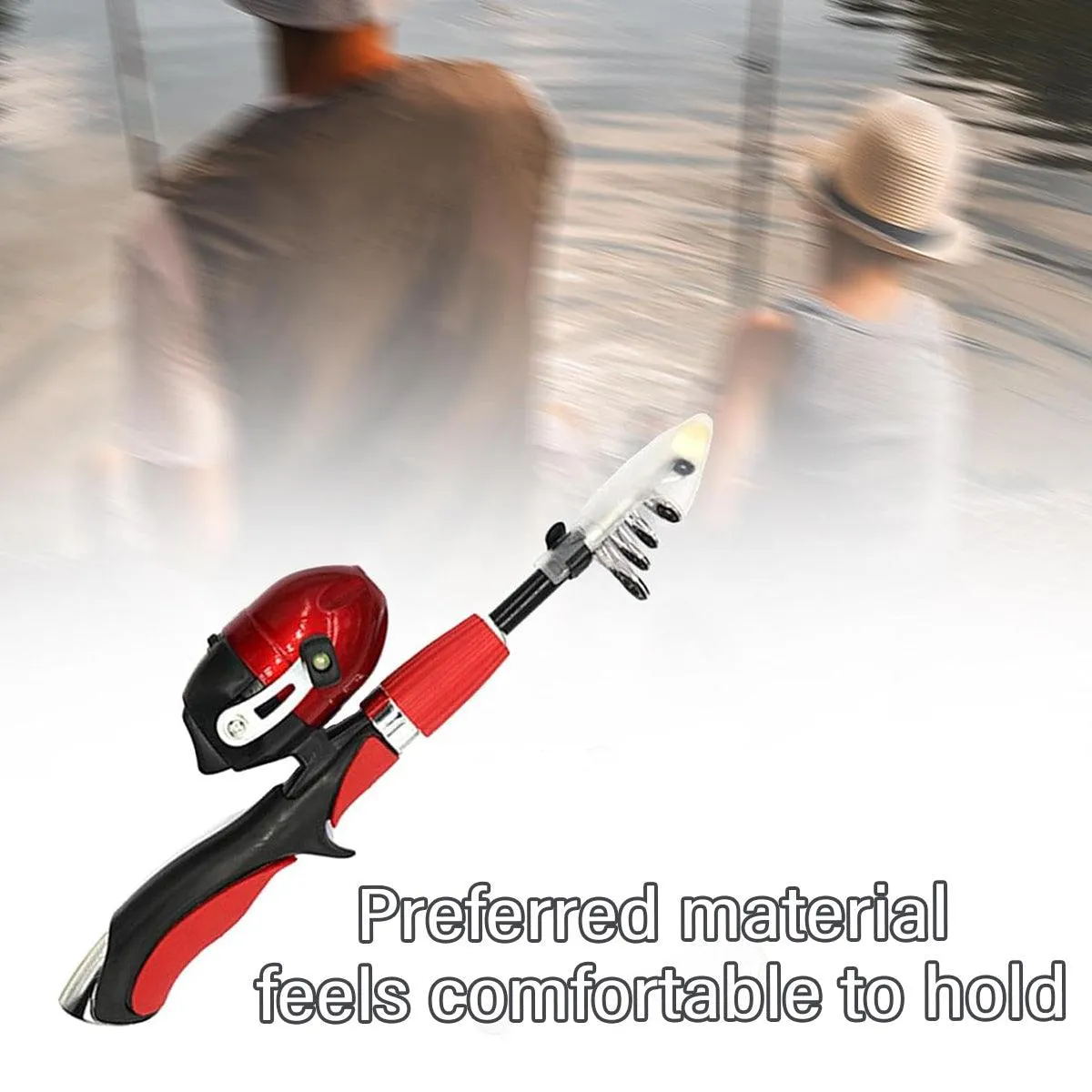 Mini Portable Retractable Fishing Rod Kids Travel Telescopic Pole Outdoor Gear