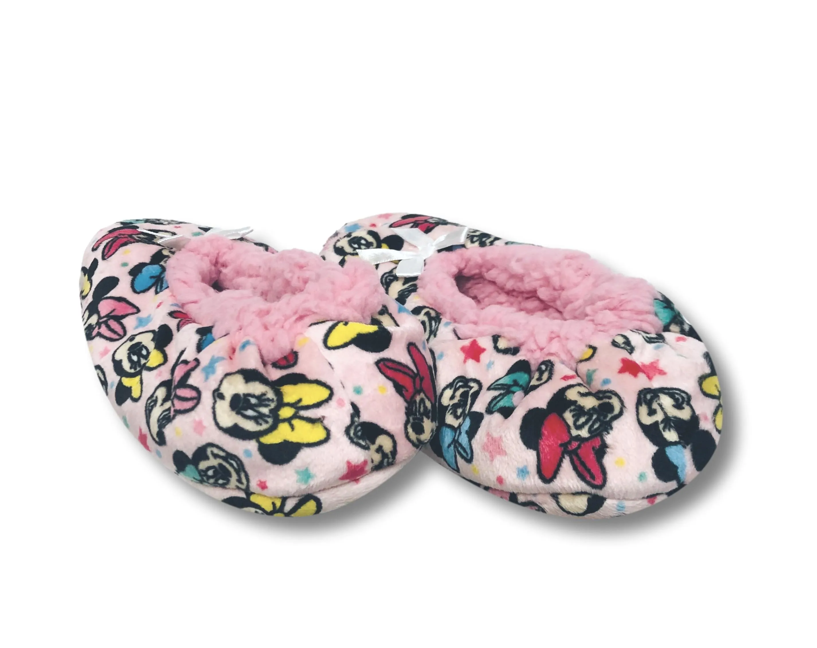 Minnie Mouse Girls Slippers Fuzzy Slipper Socks for Toddlers and Kids