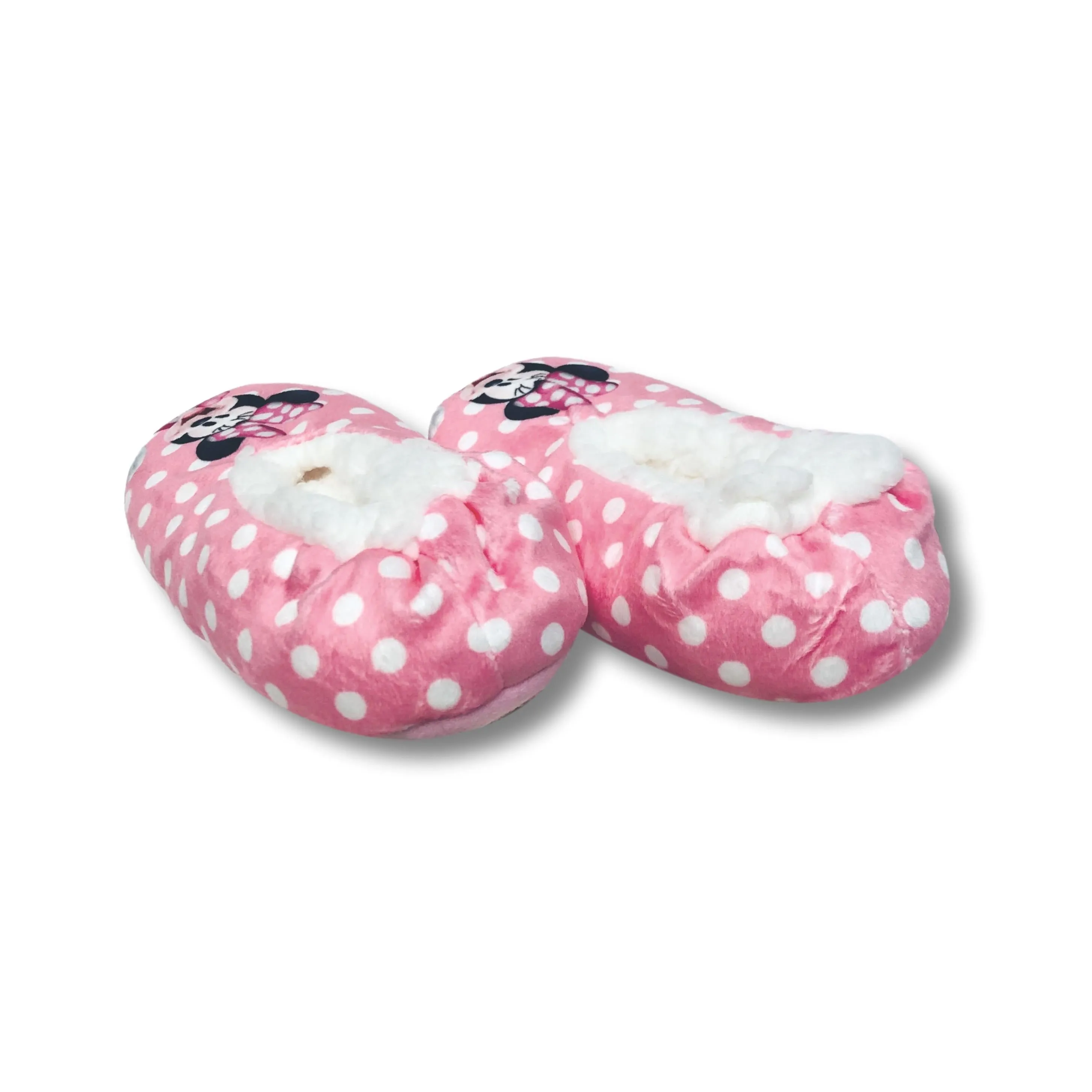 Minnie Mouse Girls Slippers Fuzzy Slipper Socks for Toddlers and Kids