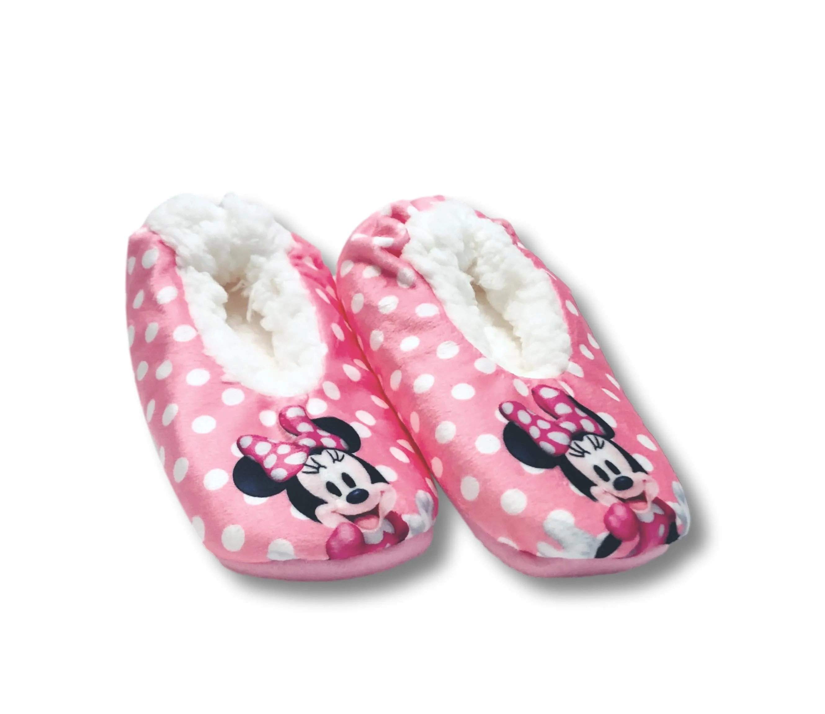Minnie Mouse Girls Slippers Fuzzy Slipper Socks for Toddlers and Kids