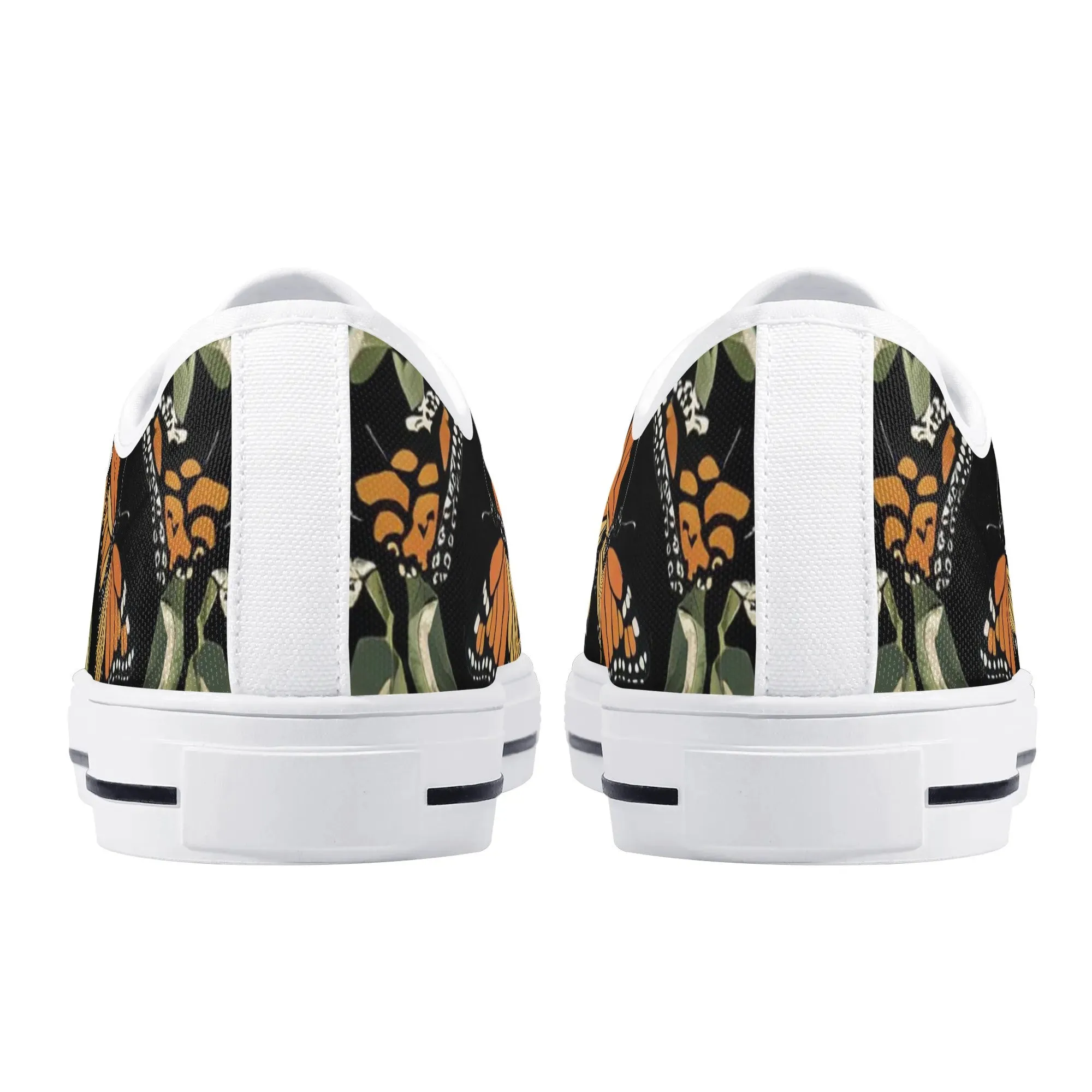 Monarch Butterfly Womens Rubber Low Top Sneakers