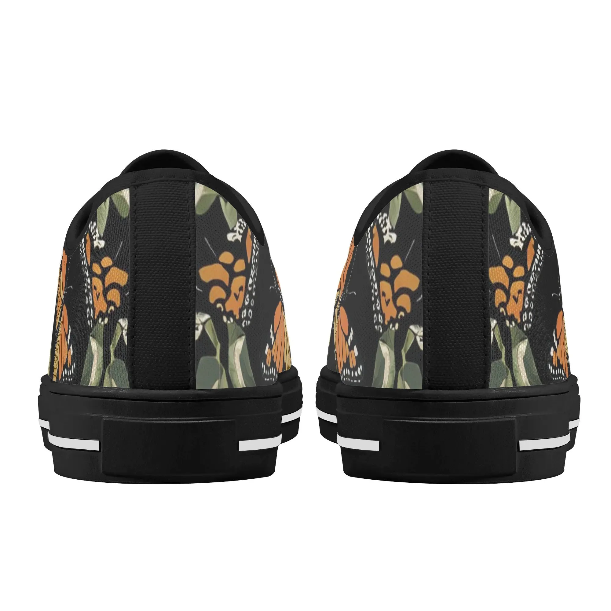 Monarch Butterfly Womens Rubber Low Top Sneakers