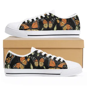 Monarch Butterfly Womens Rubber Low Top Sneakers