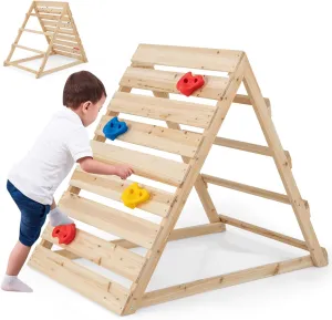 Montessori Climbing Frame | Pikler Triangle | Eco Wooden Toddler Climbing Wall & Den | 3-8 Years