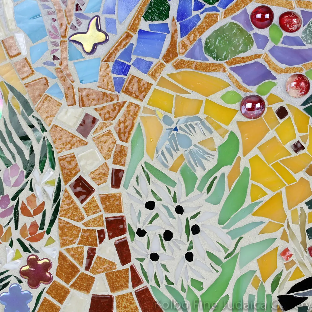Mosaic, Tree Of Life Through The Seasons, Stained Glass and Mixed Media