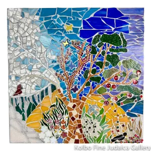 Mosaic, Tree Of Life Through The Seasons, Stained Glass and Mixed Media