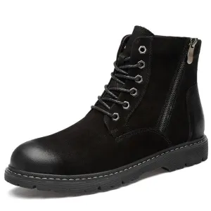 Mring winter new cotton shoes outdoor high-top sports casual shoes large size short boots warm men's shoes ins tooling shoes