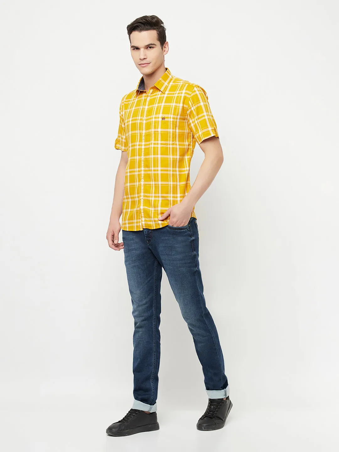 Mustard Checked Shirt