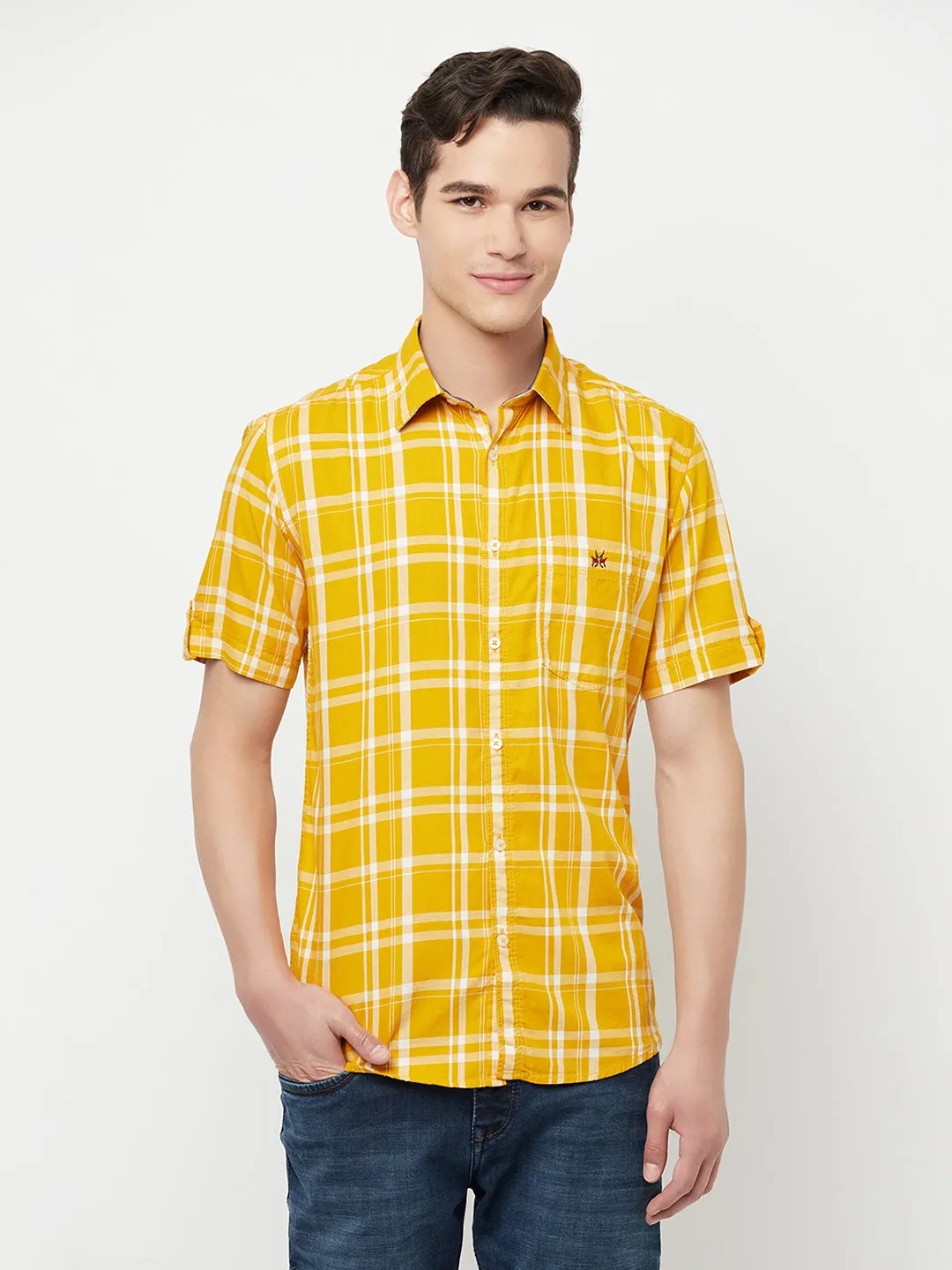 Mustard Checked Shirt