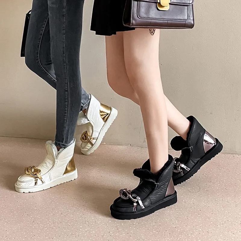 Nature Wool Snow Boots  Ladies Shoes
