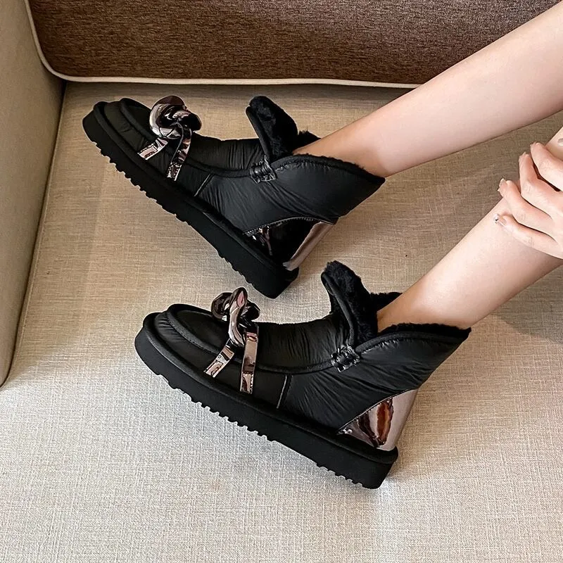 Nature Wool Snow Boots  Ladies Shoes