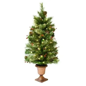 New Astella 3.5 ft. Pre-lit Artificial Christmas Tree with 50 Warm Lights, Pinecones and Berries Retails $138 