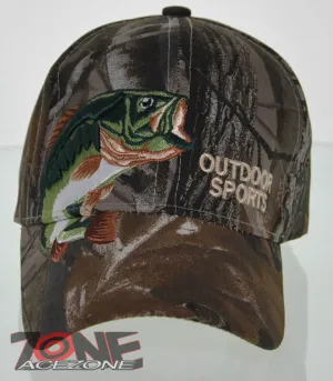 NEW! BIG BASS OUTDOOR SPORT FISHING CAP HAT CAMO