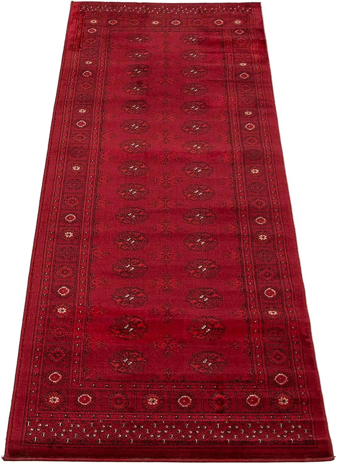 New eCarpet Gallery Bokhara area rug runner, 2'6" x 8'0", Red, Made in Turkey!