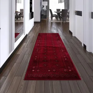New eCarpet Gallery Bokhara area rug runner, 2'6" x 8'0", Red, Made in Turkey!