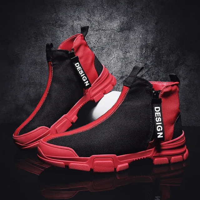 New Handmade Ankle Boots for Young Men Motorcycle Boots