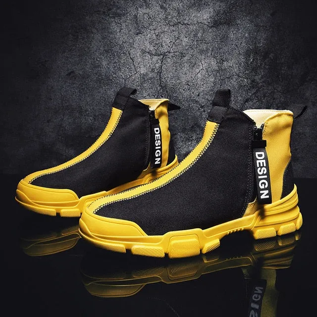 New Handmade Ankle Boots for Young Men Motorcycle Boots