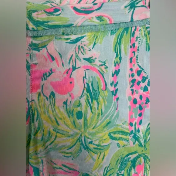 NEW Lilly Pulitzer Adie Shorts Seasalt Blue On Parade Preppy Elephant 0 1049/0