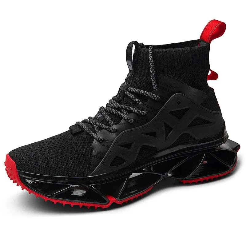 New Men's Casual Shoes High-Quality Elastic Rubber Film Blade Shoes