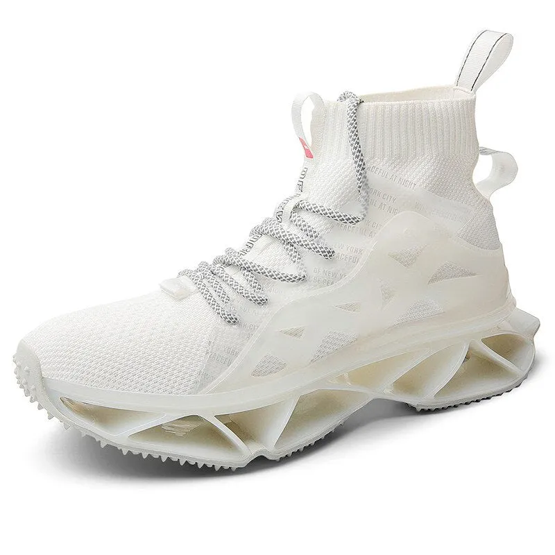 New Men's Casual Shoes High-Quality Elastic Rubber Film Blade Shoes