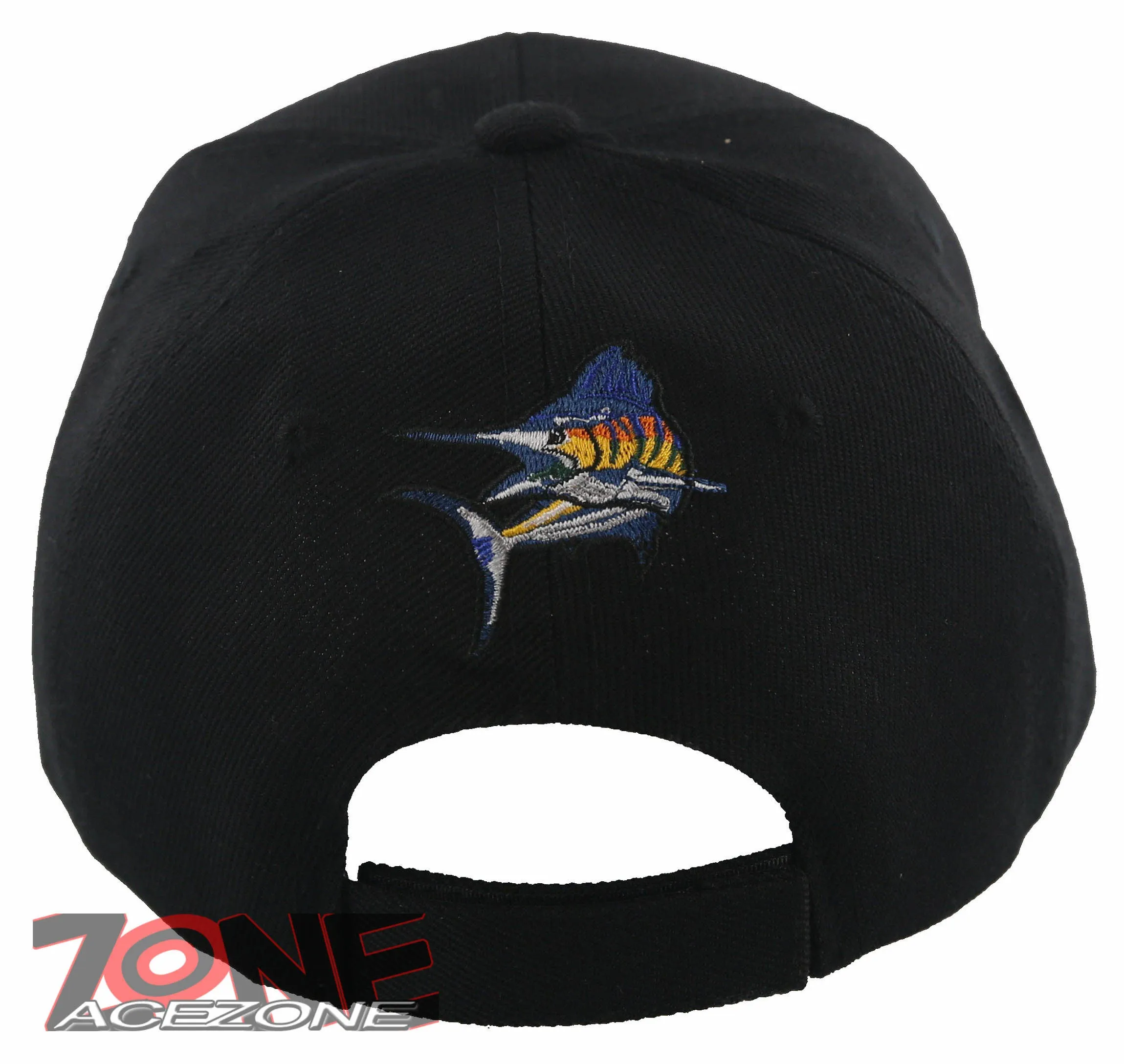 NEW! OUTDOOR SPORTS SWORDFISH FISHING MARINE BALL CAP HAT BLACK