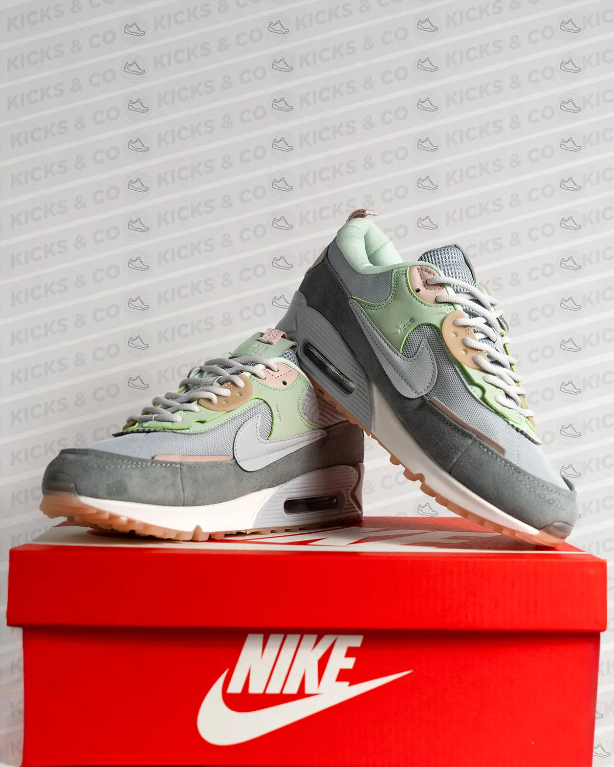 Nike 1st Copy Shoes- Nike Air Max 90 Futura (Sky Grey)