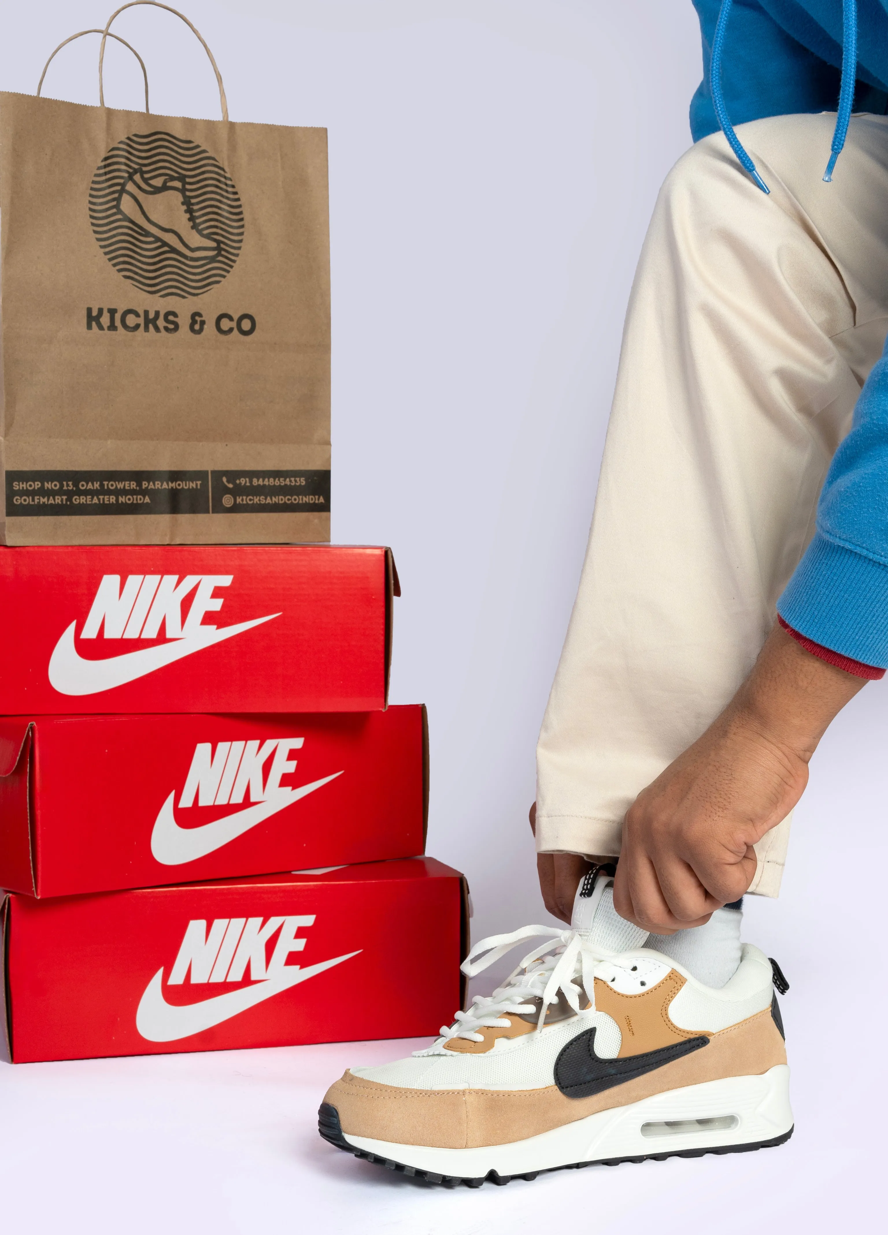 Nike 1st Copy Shoes- Nike Air max 90 Futura (Tan)