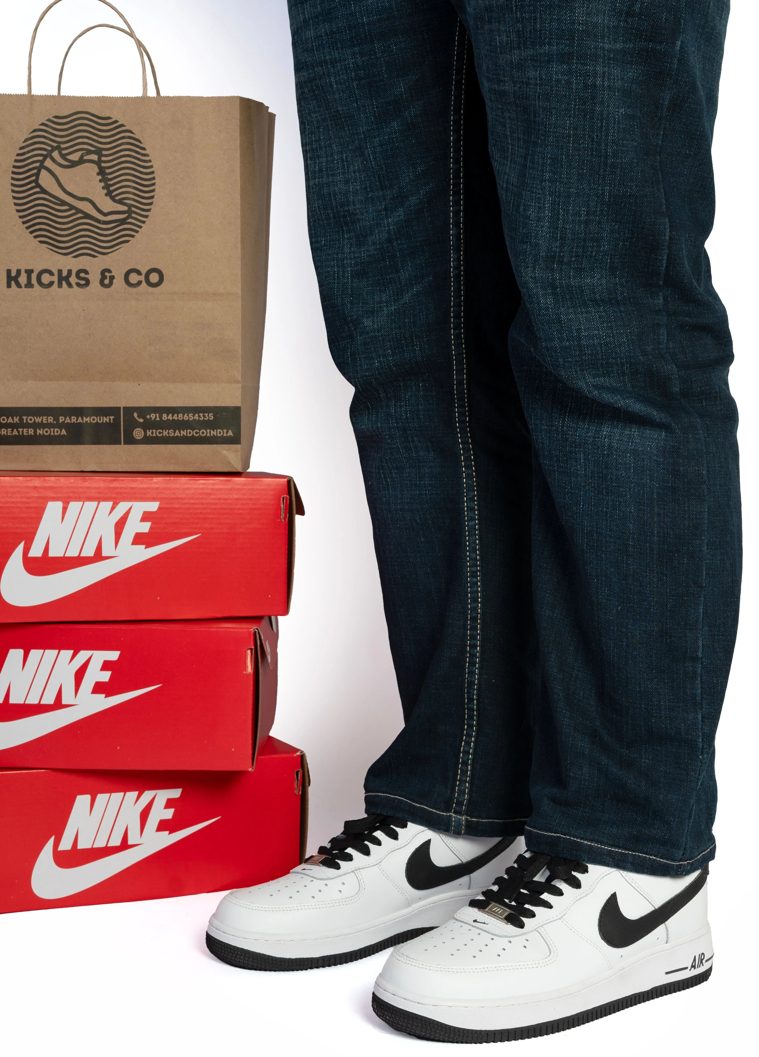 Nike First Copy Shoes- AIR FORCE 1 “06 GRADE SCHOOL (WHITE/BLACK)