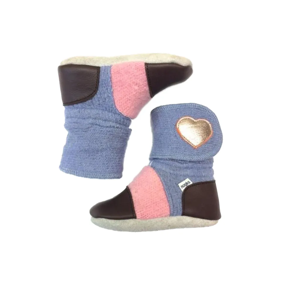 Nooks Design Felted Wool Booties (Nebula)