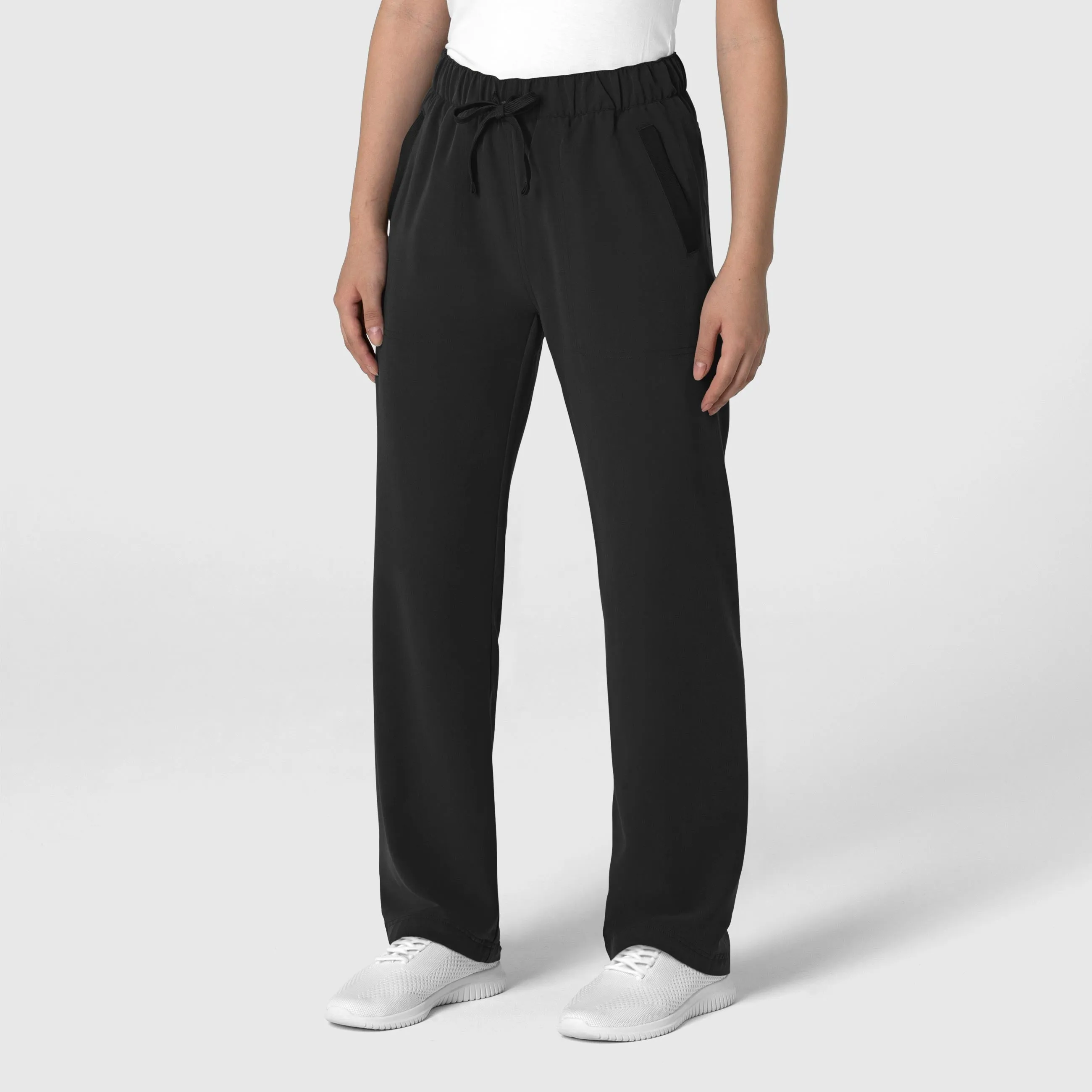 Nova 5232 Stovepipe High-Low Hem Scrub Pants Black