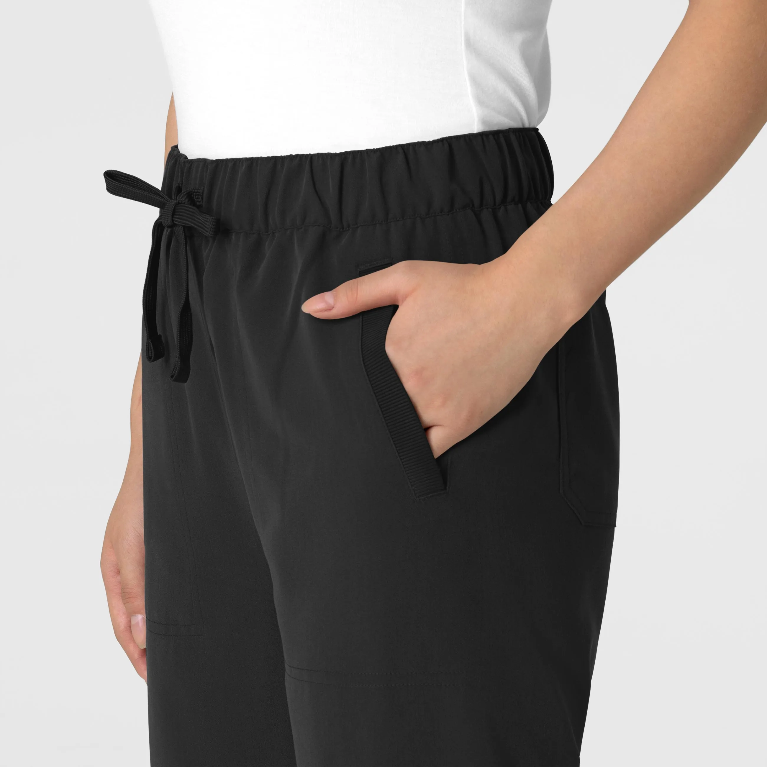Nova 5232 Stovepipe High-Low Hem Scrub Pants Black