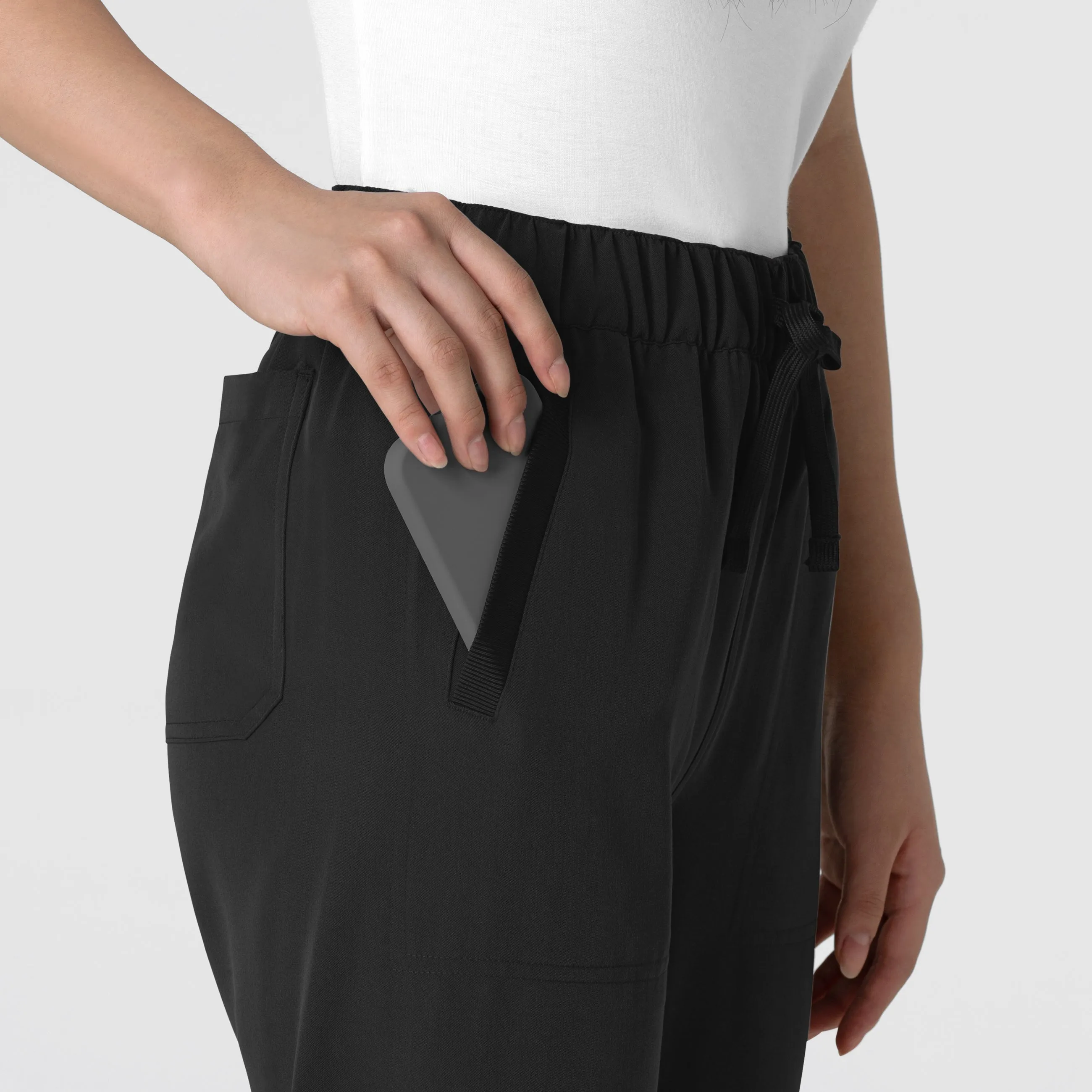 Nova 5232 Stovepipe High-Low Hem Scrub Pants Black