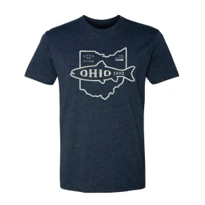 Ohio Fish T-Shirt - Vintage Heathered Navy