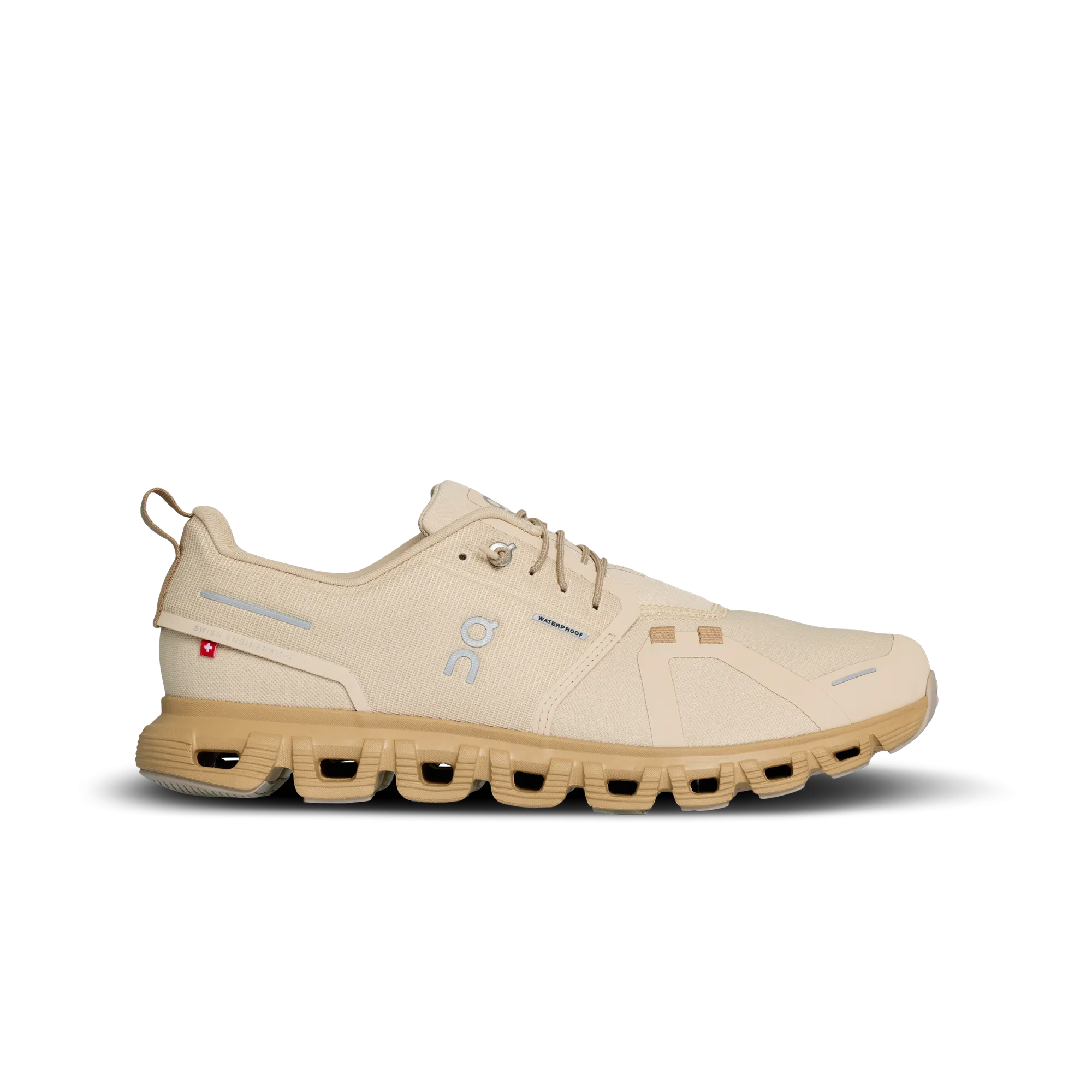 On Men's Cloud 6 Waterproof Shoes - Sand / Dune