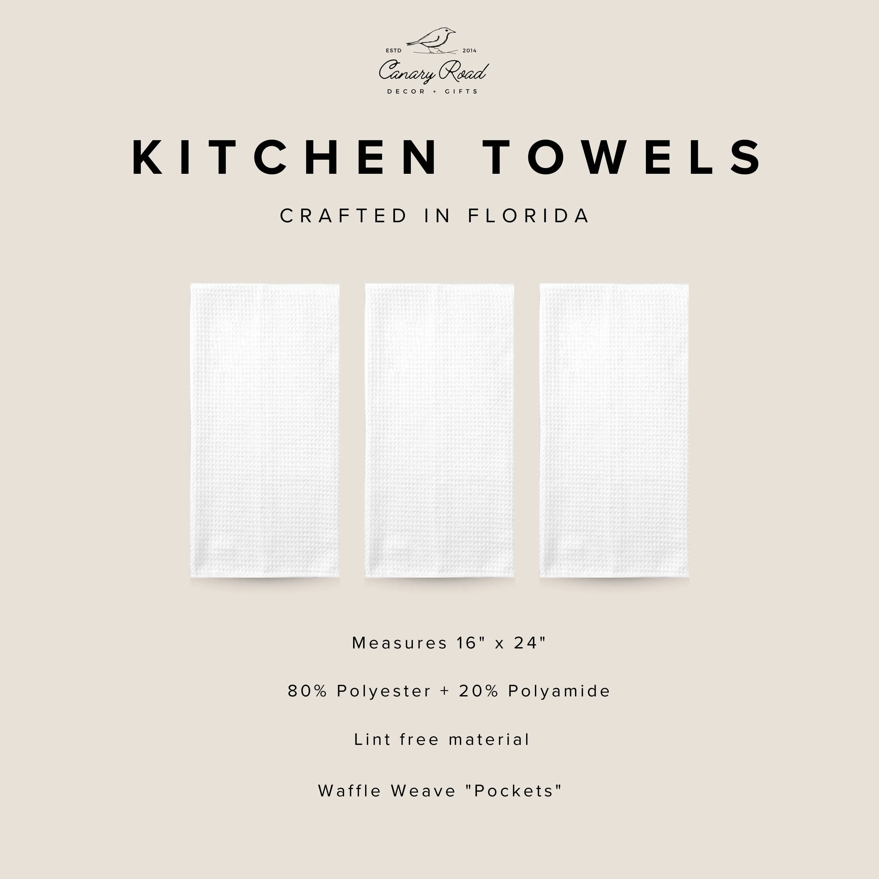 One More Plant Towel, Garden Waffle Weave Kitchen Towel