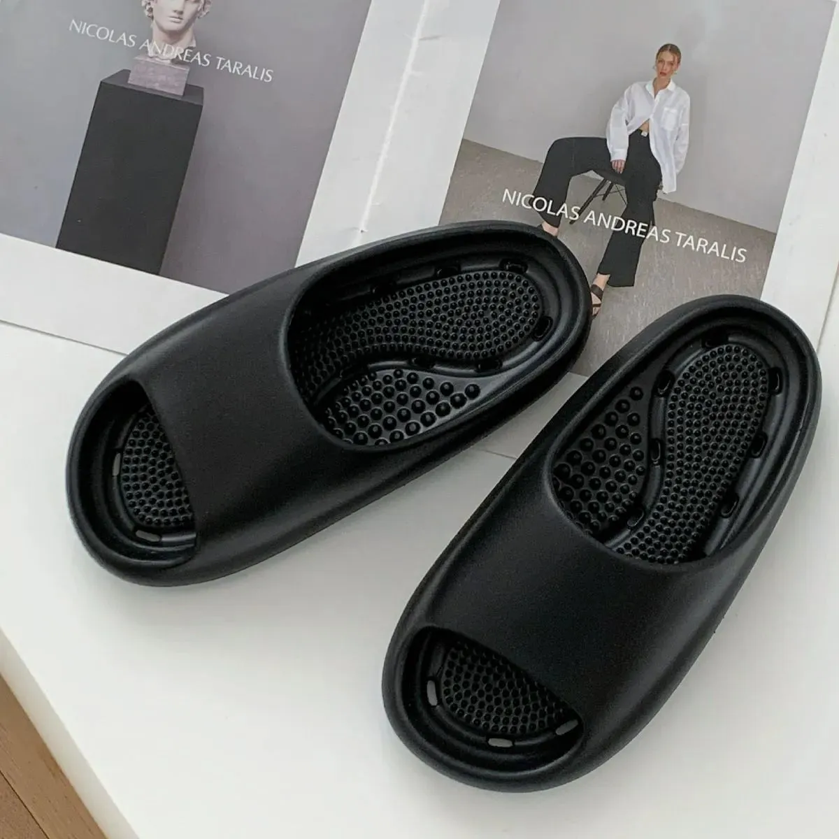 Open Toe Platform Slippers