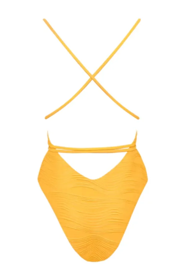 Orta Multi-Way Plunge Swimsuit - Yellow