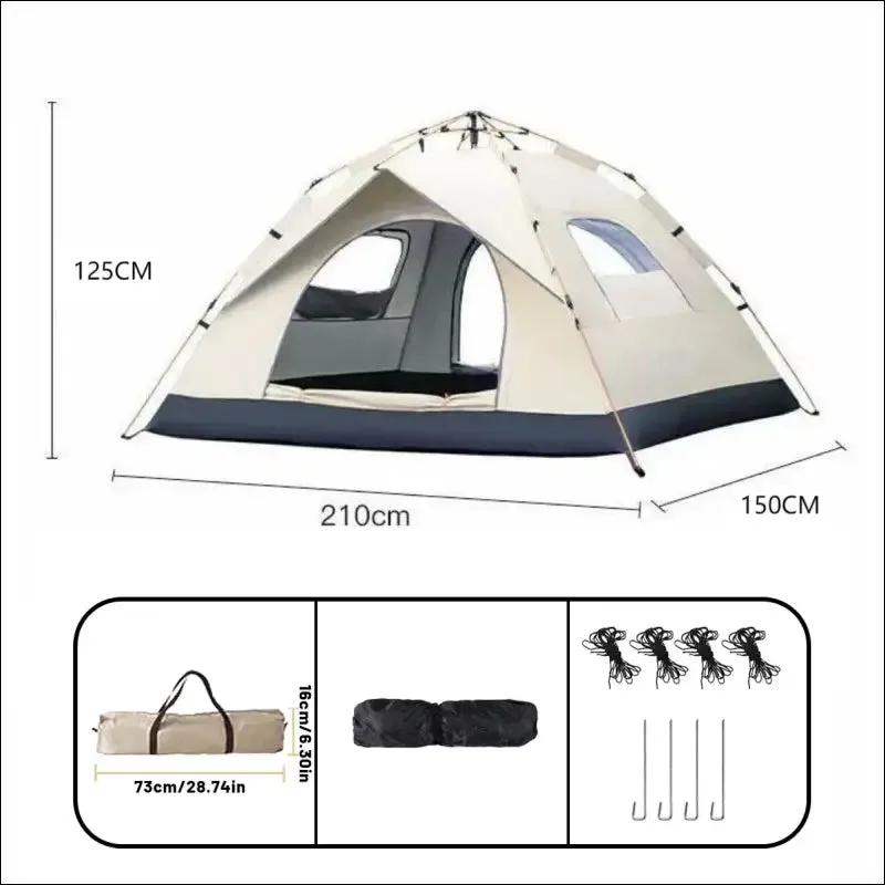 Outdoor automatic quick-opening tent automatic rainproof sunshine-proof tent fishing beach sunshine