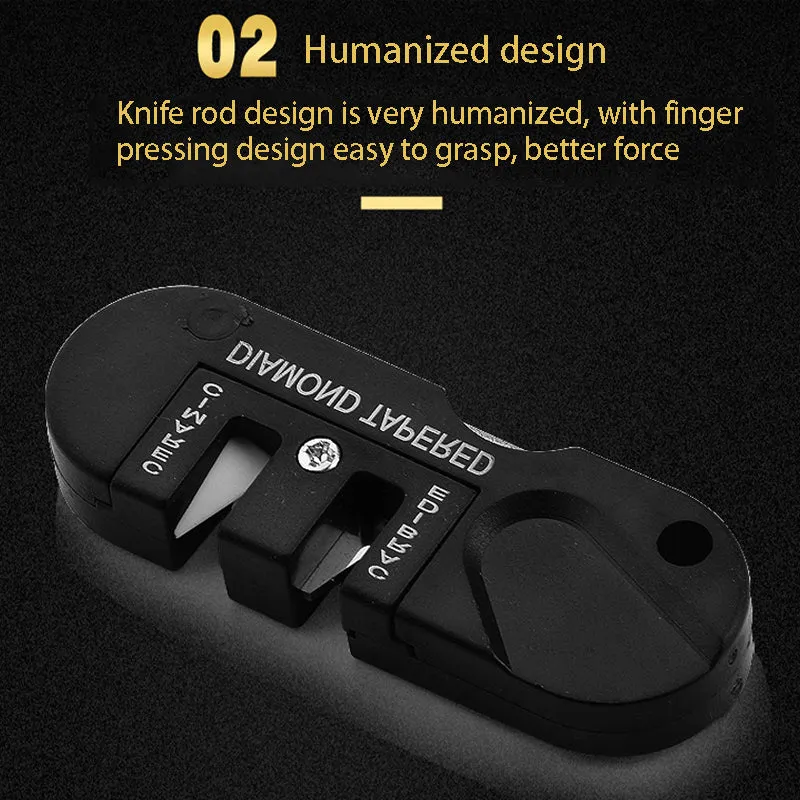 Outdoor Pocket Knife Sharpener Camping Equipment Portable Durable Outdoor Survival Tools Multifunctional Fish Hook Sharpen Stone