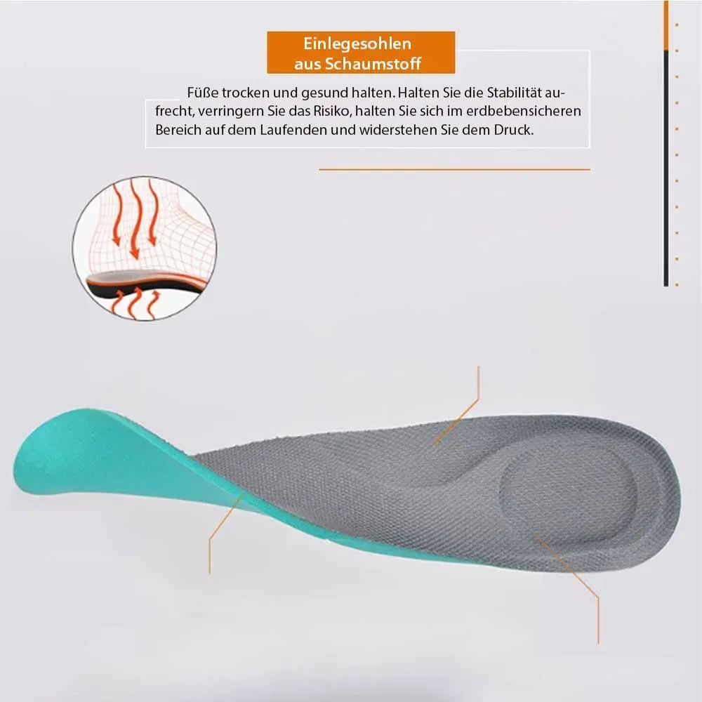 Pannensichere und antisquashige Schuhe mit weicher Sohle und Kuhsehne