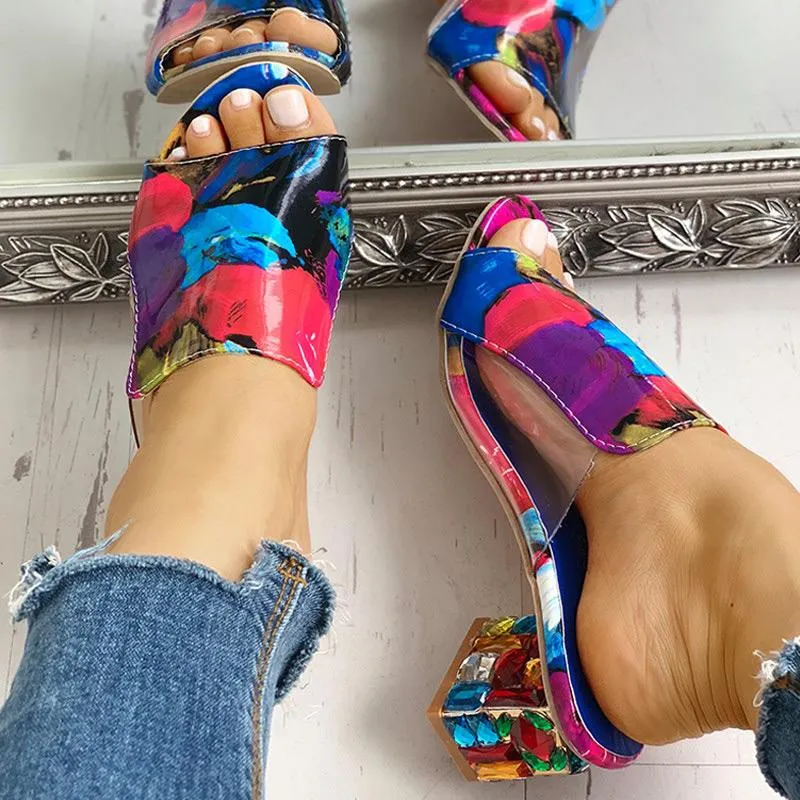 Peep Toe Studded Detail Sandal