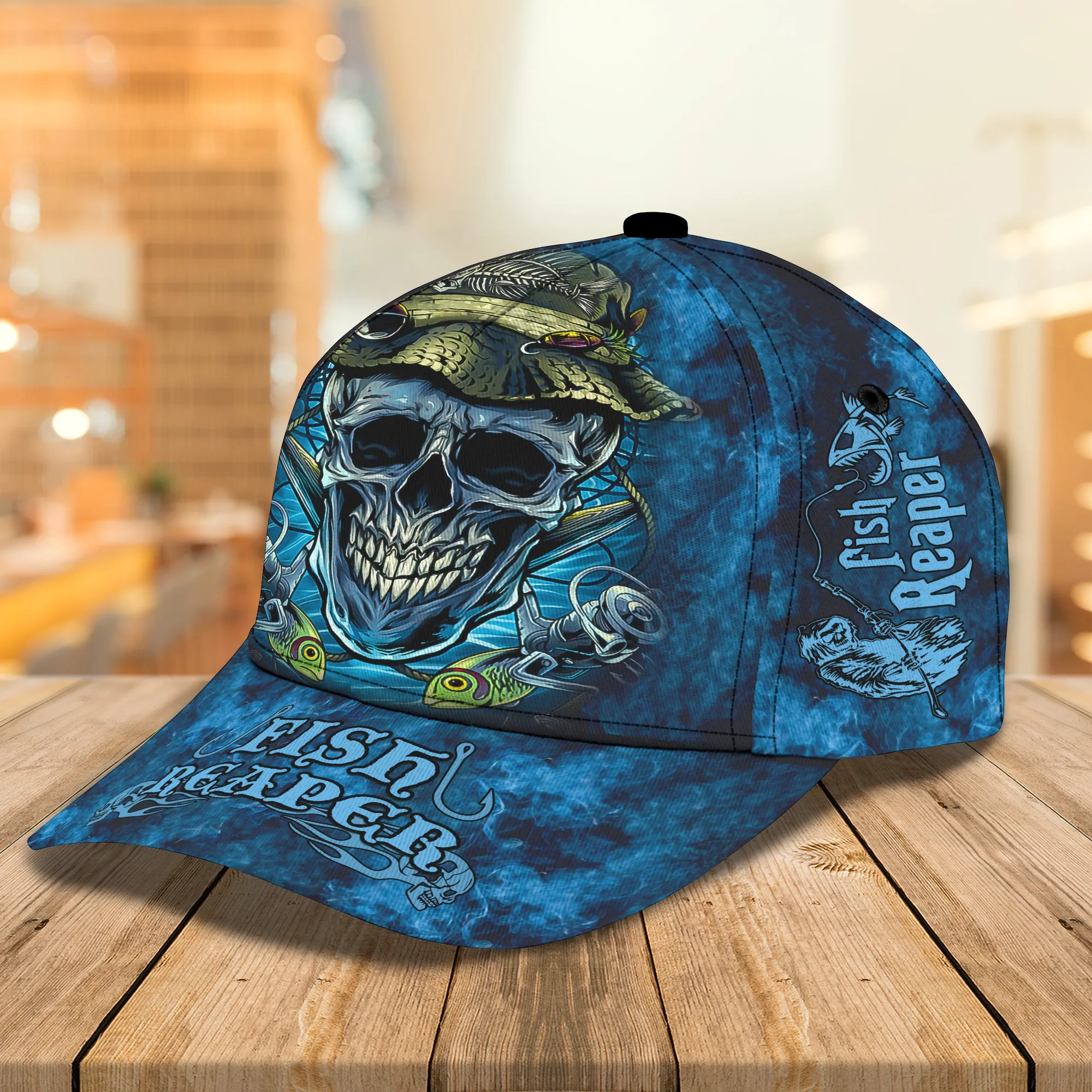 Personalized Classic Cap Fishing Reaper - QB95