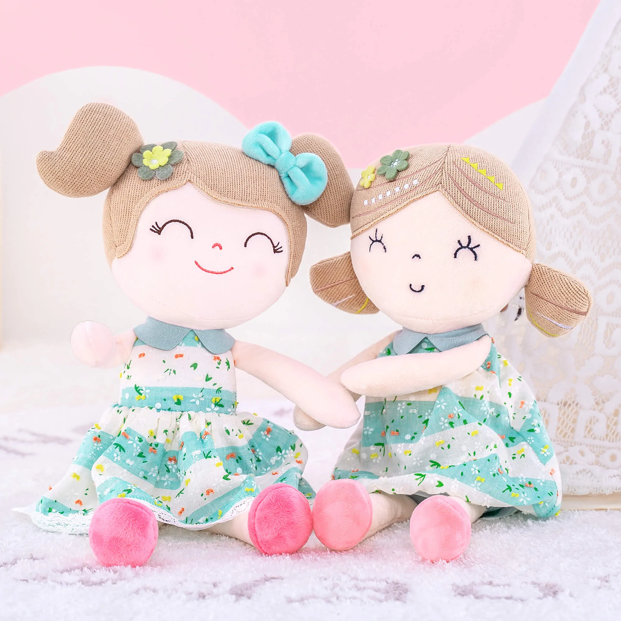Personalized Gloveleya 16-inch Spring Girls Dolls Green