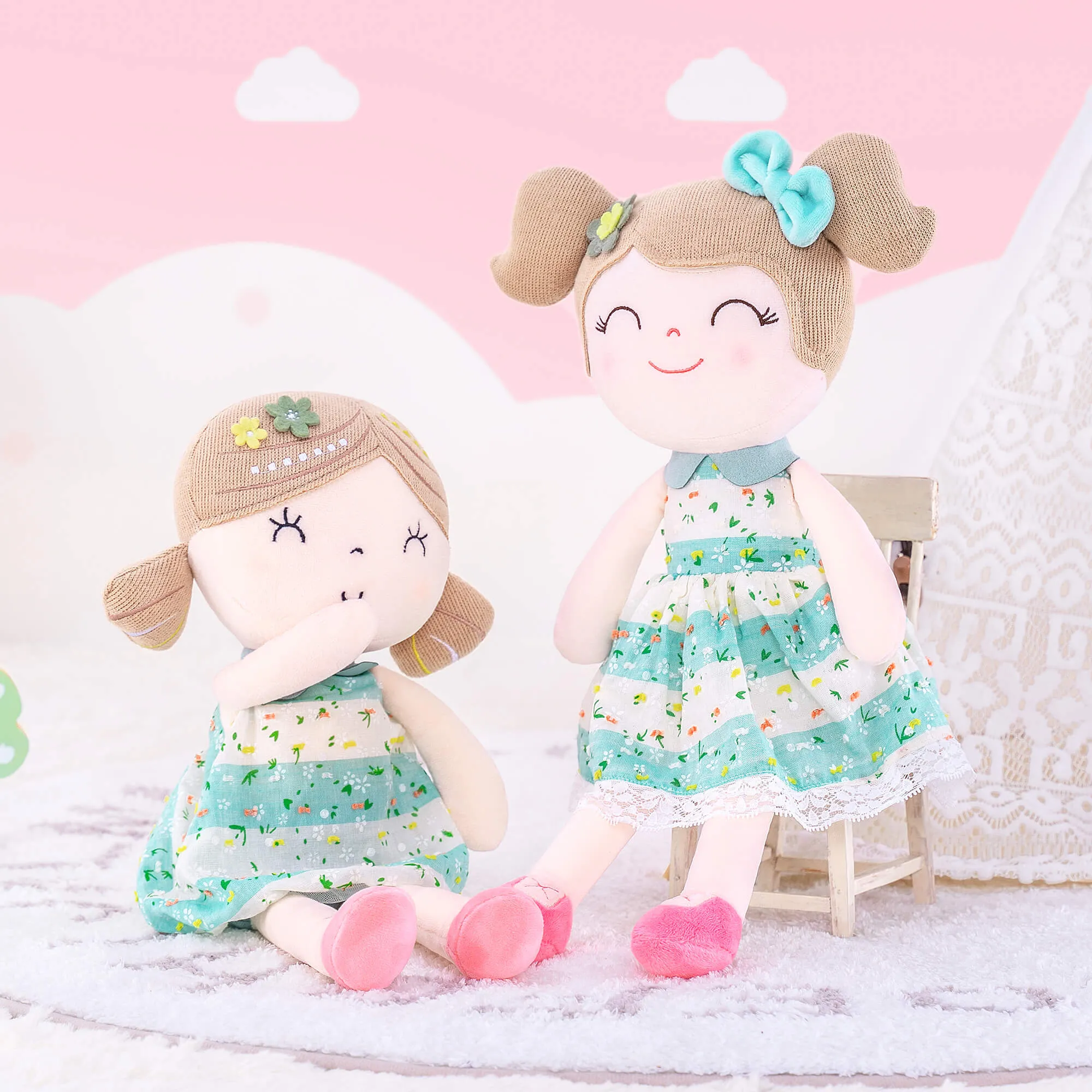 Personalized Gloveleya 16-inch Spring Girls Dolls Green