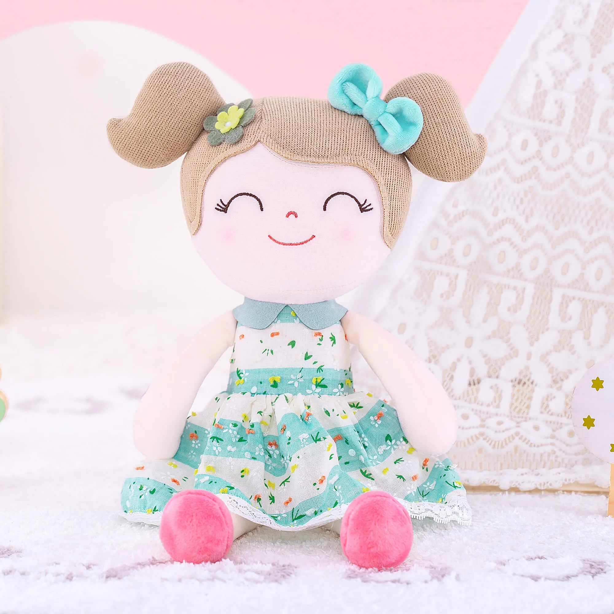 Personalized Gloveleya 16-inch Spring Girls Dolls Green