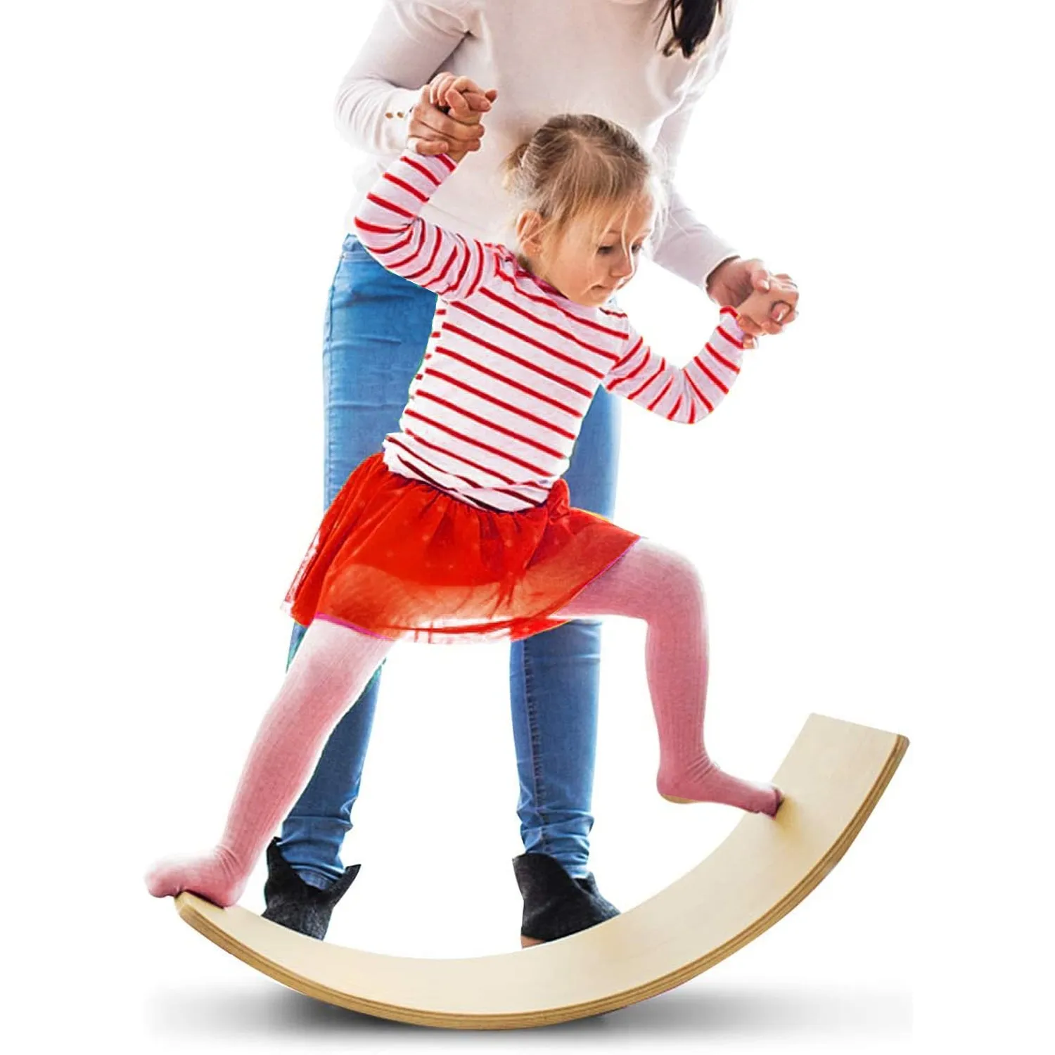 Pikler Eco Conscious Montessori Wooden Balance Board | Toddler Wobble Board | 3 Years 