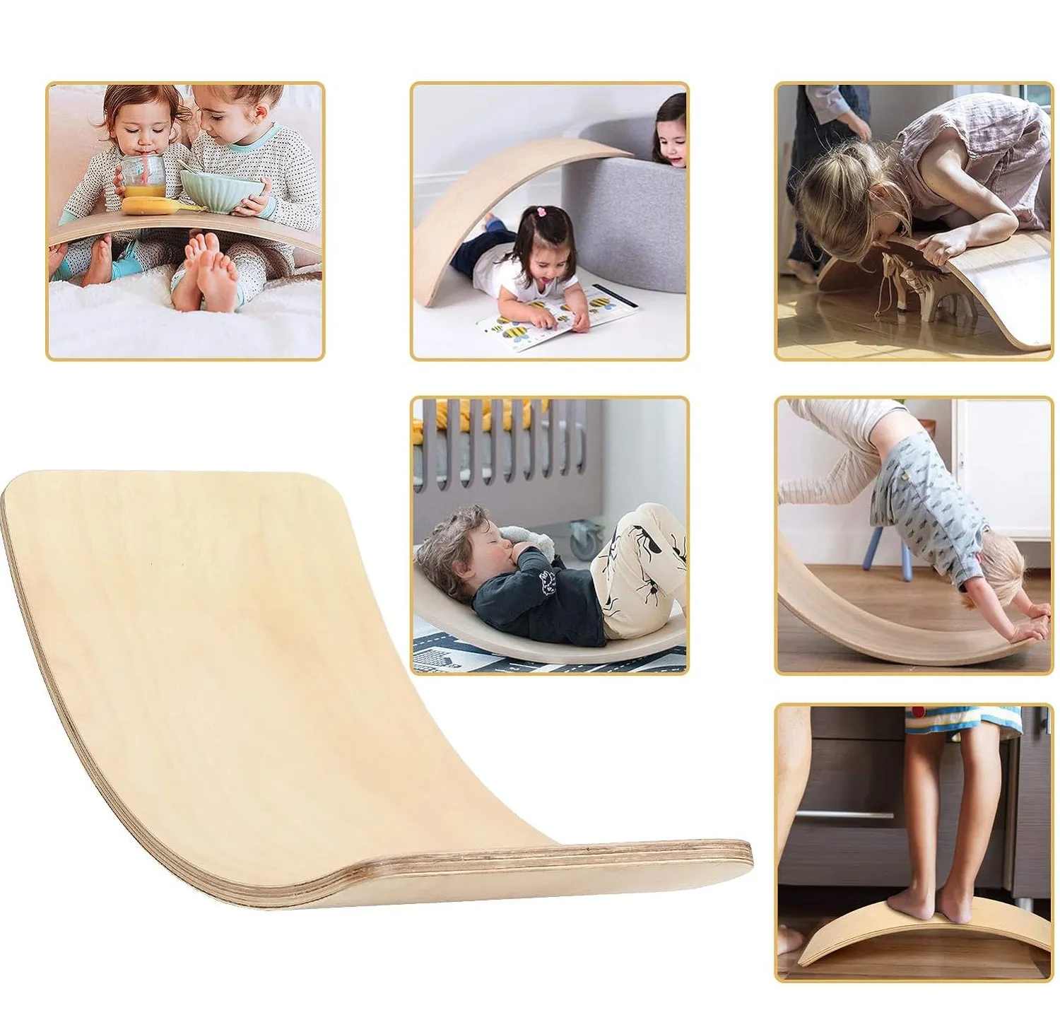 Pikler Eco Conscious Montessori Wooden Balance Board | Toddler Wobble Board | 3 Years 