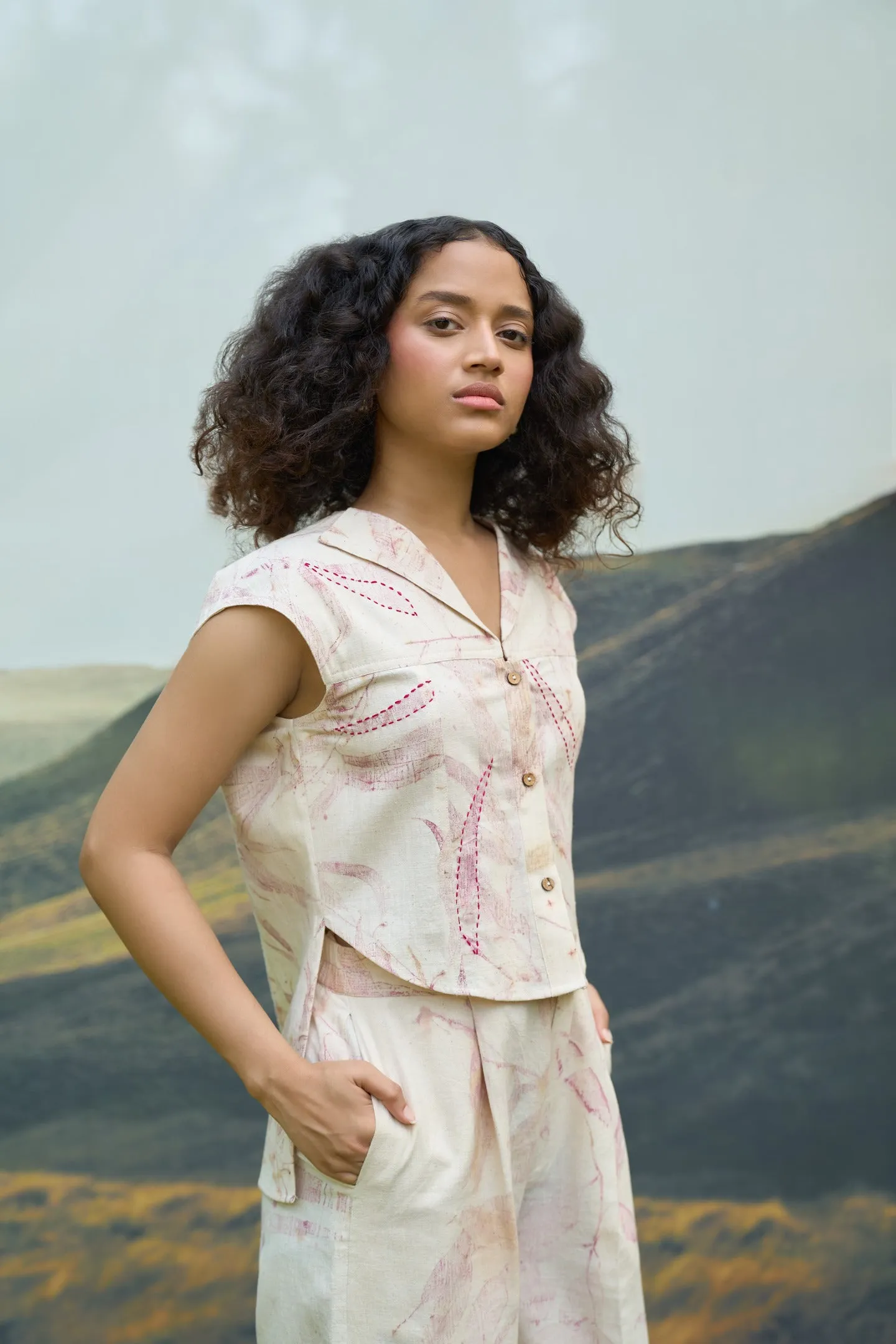Pink Foliage Top