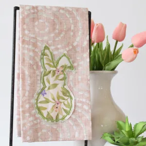 Pink Swirl Spring Bunny Hand Towel