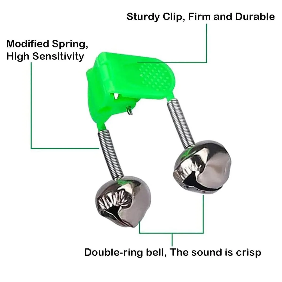 Plastic Clamp Fishing Bell Bite Alarm Alert Rod Clip Fishing Gear Accessories
